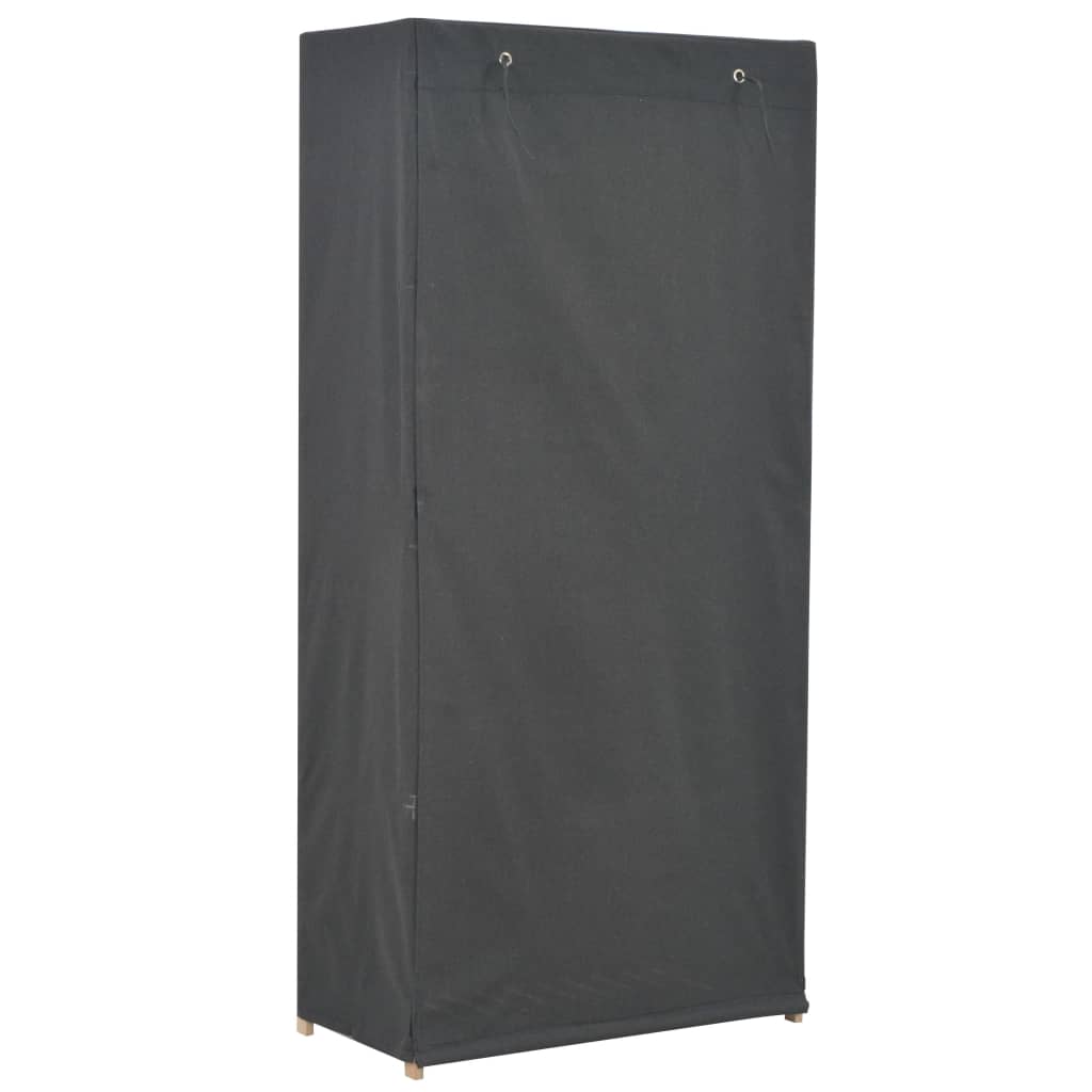 Armadio Grigio 79x40x170 cm in Tessuto - homemem39
