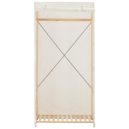 Armadio Bianco 79x40x170 cm in Tessuto - homemem39