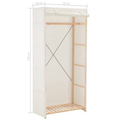 Armadio Bianco 79x40x170 cm in Tessuto - homemem39