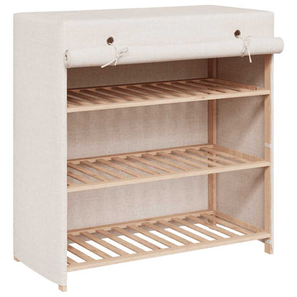 Scarpiera con Rivestimento Bianca 79x40x80 cm in Tessuto