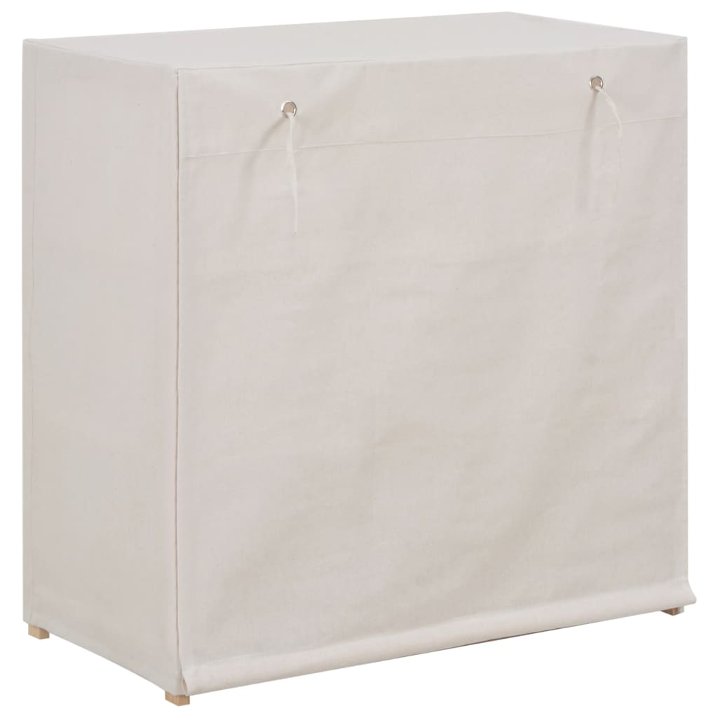 Scarpiera con Rivestimento Bianca 79x40x80 cm in Tessuto - homemem39