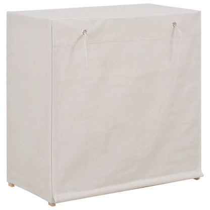 Scarpiera con Rivestimento Bianca 79x40x80 cm in Tessuto - homemem39