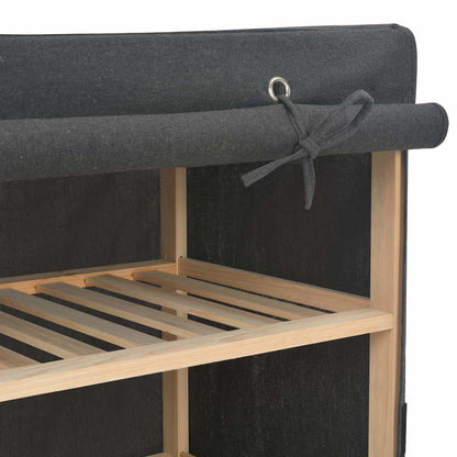 Scarpiera con Rivestimento Grigia 79x40x80 cm in Tessuto | homemem39
