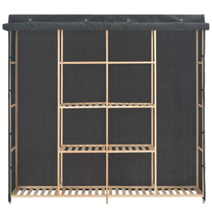 Armadio Grigio 173x40x170 cm in Tessuto - homemem39