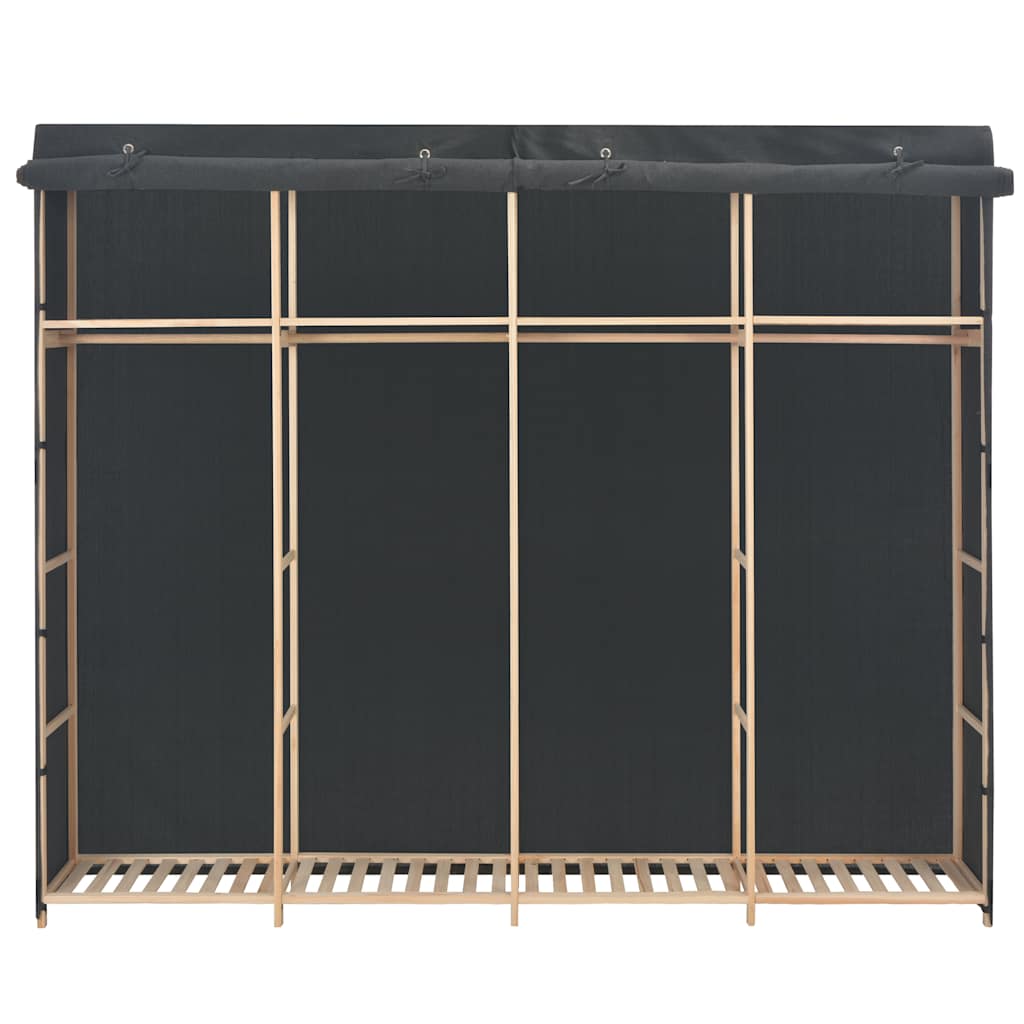 Armadio Grigio 200x40x170 cm in Tessuto | homemem39