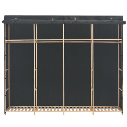 Armadio Grigio 200x40x170 cm in Tessuto | homemem39