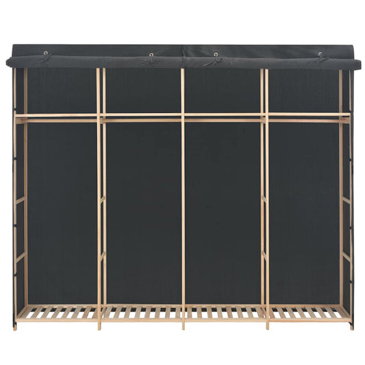 Armadio Grigio 200x40x170 cm in Tessuto | homemem39