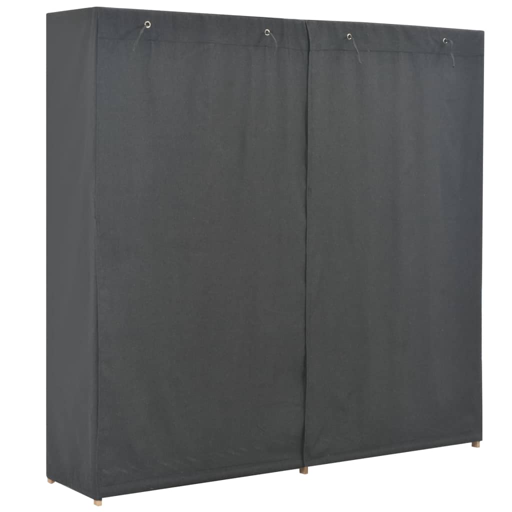 Armadio Grigio 200x40x170 cm in Tessuto - homemem39