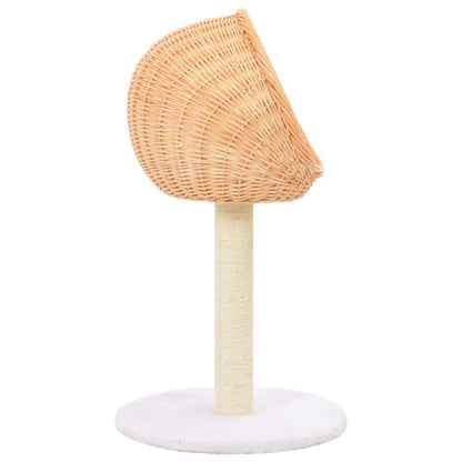 Albero per Gatti con Tiragraffi in Legno di Salice Naturale | homemem39