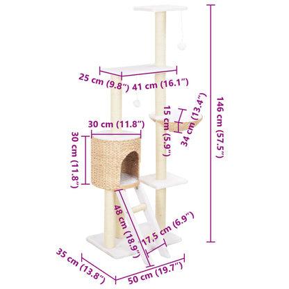 Albero per Gatti con Tiragraffi in Sisal Seagrass - homemem39