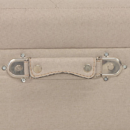 Sgabello con Contenitore 40 cm in Tessuto Beige - homemem39