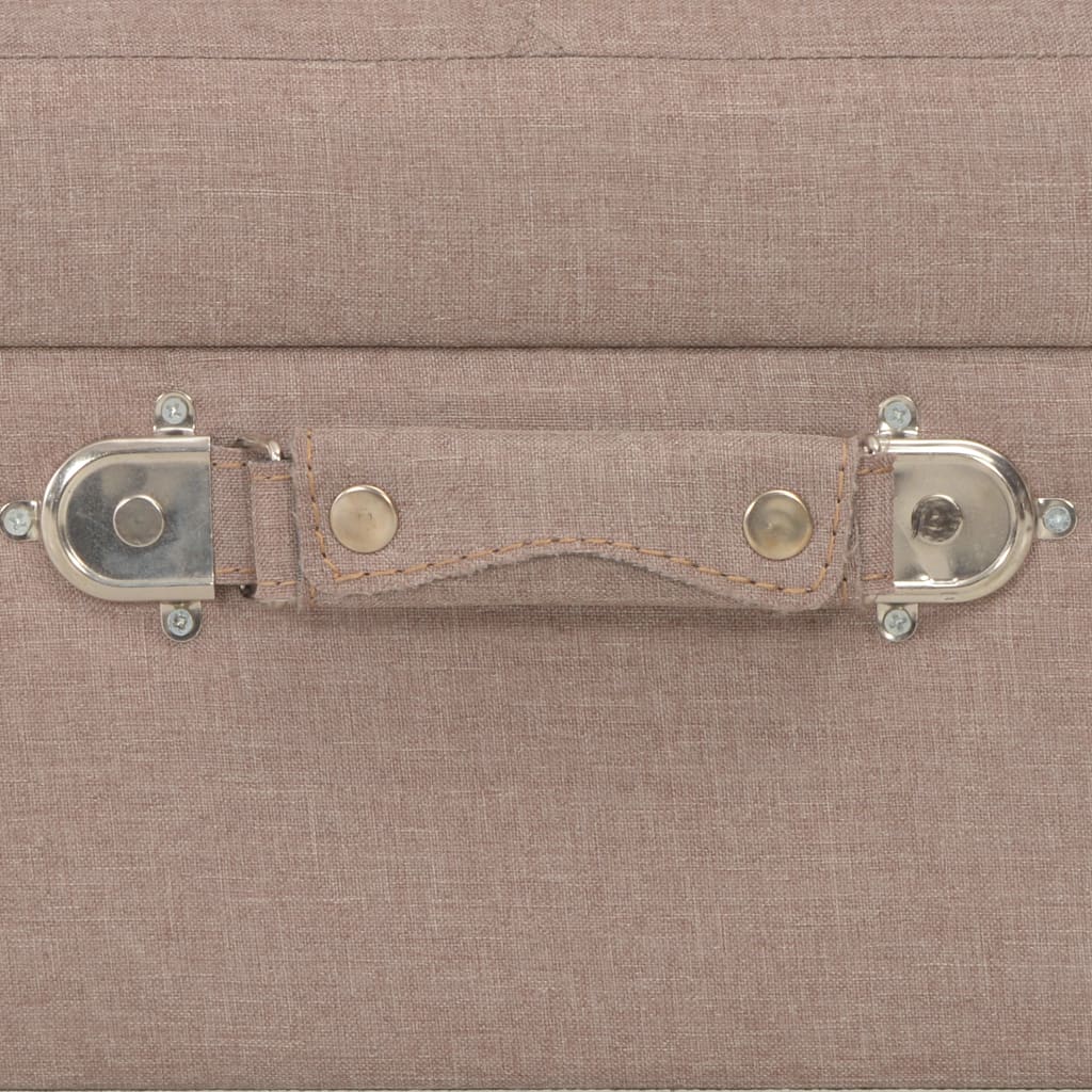 Sgabello con Contenitore 40 cm in Tessuto Marrone | homemem39