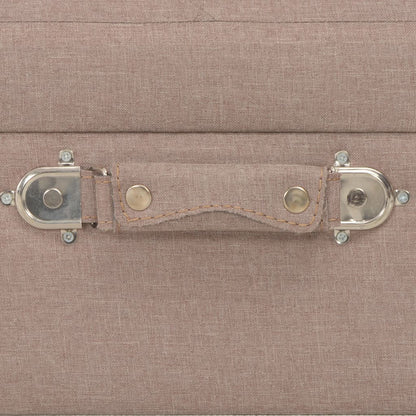 Sgabello con Contenitore 40 cm in Tessuto Marrone - homemem39