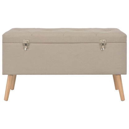 Sgabelli con Contenitore 3 pz in Tessuto Beige | homemem39