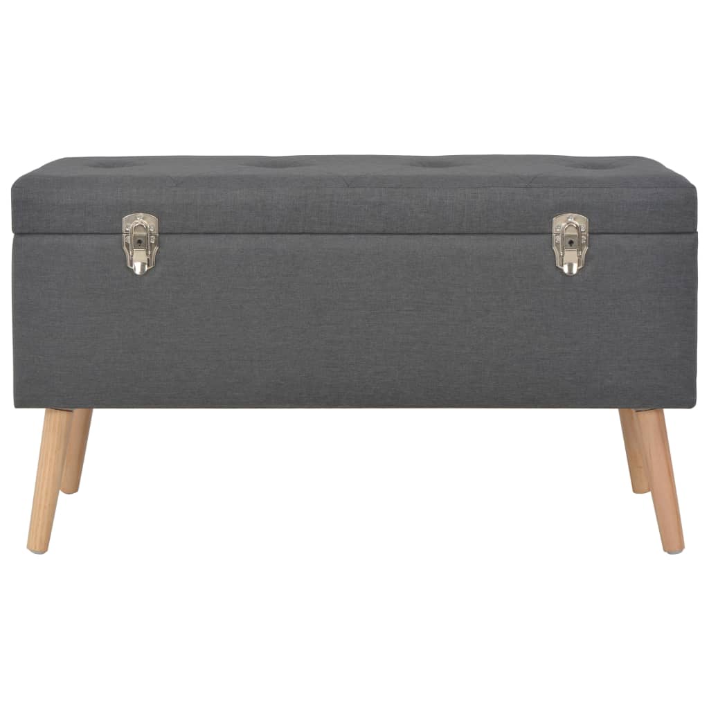 Sgabelli con Contenitore 3 pz in Tessuto Grigio Scuro | homemem39