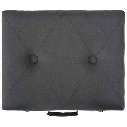 Sgabelli con Contenitore 3 pz in Tessuto Grigio Scuro | homemem39