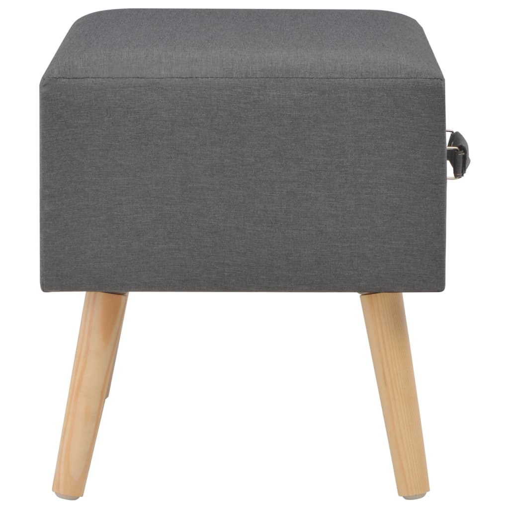 Comodino Grigio Scuro 40x35x40 cm in Tessuto - homemem39