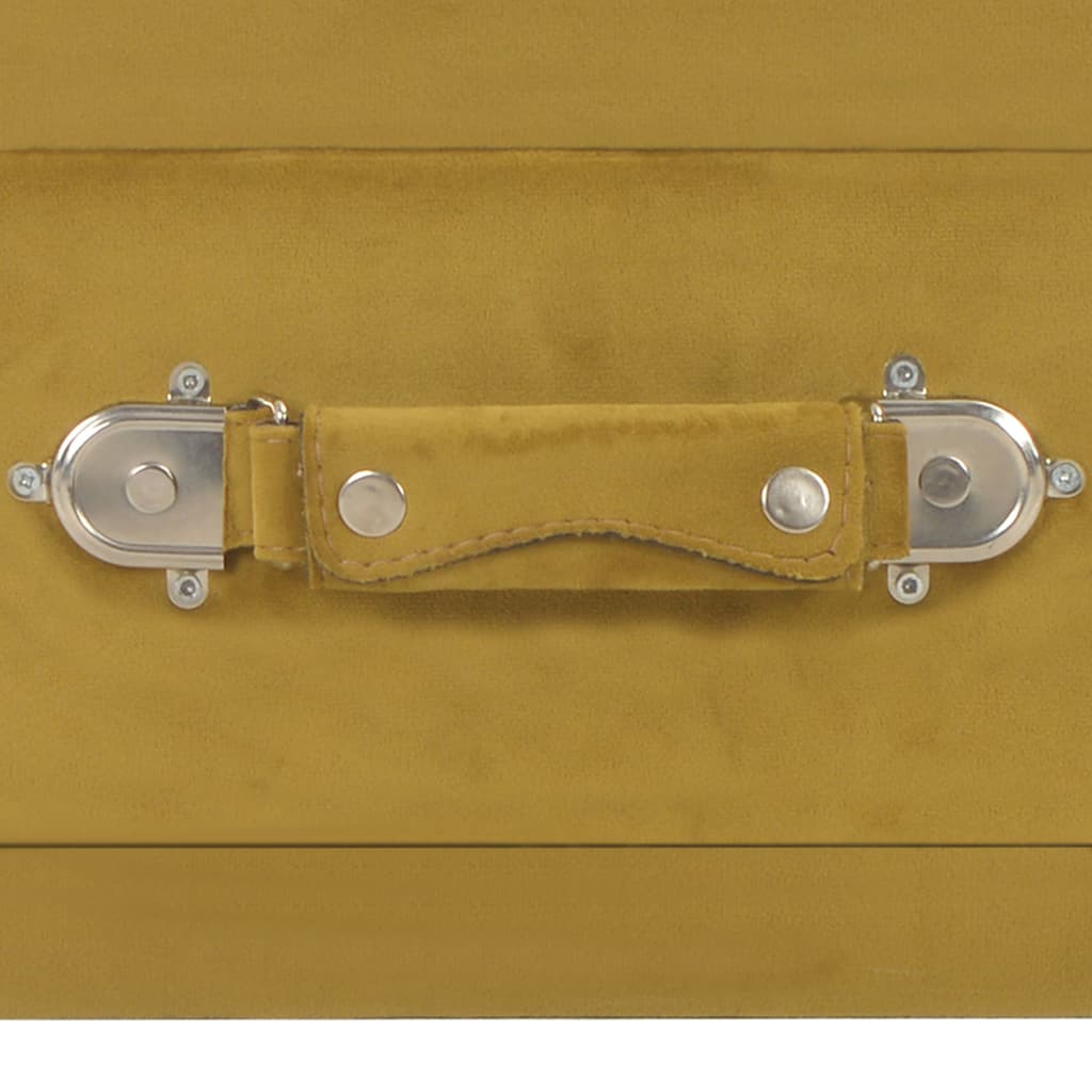 Comodino Mustard 40x35x40 cm in Velluto | homemem39