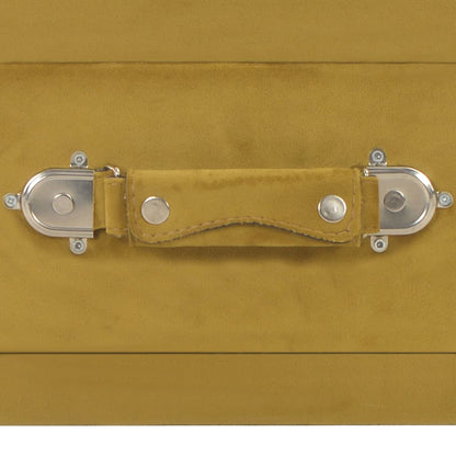 Comodino Mustard 40x35x40 cm in Velluto | homemem39