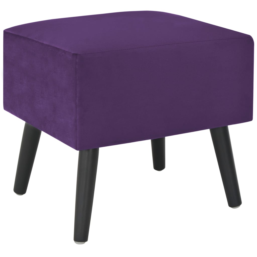 Comodino Viola Scuro 40x35x40 cm in Velluto | homemem39