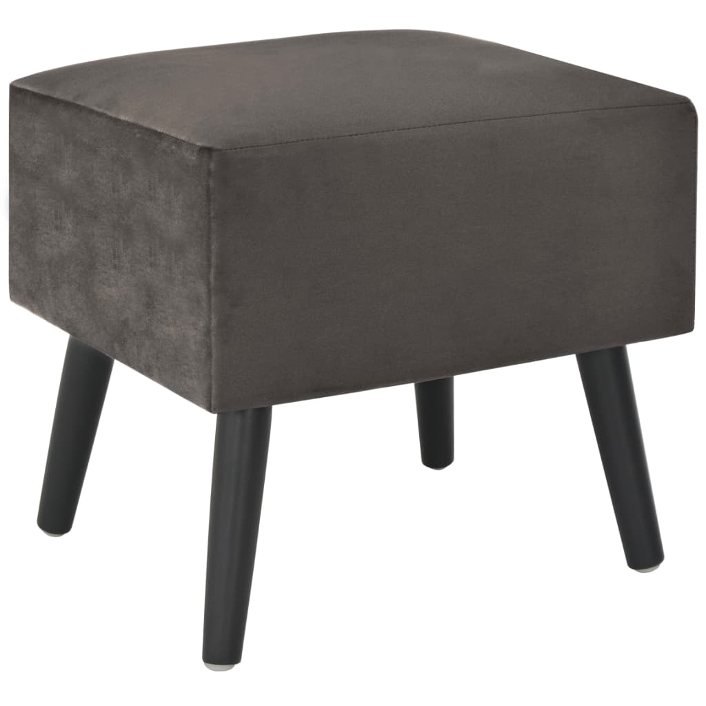 Comodino Grigio 40x35x40 cm in Velluto | homemem39