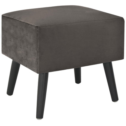 Comodino Grigio 40x35x40 cm in Velluto - homemem39