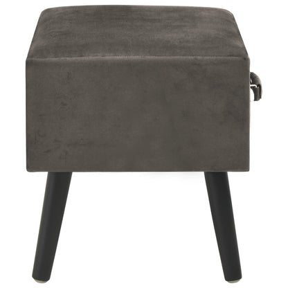 Comodino Grigio 40x35x40 cm in Velluto - homemem39