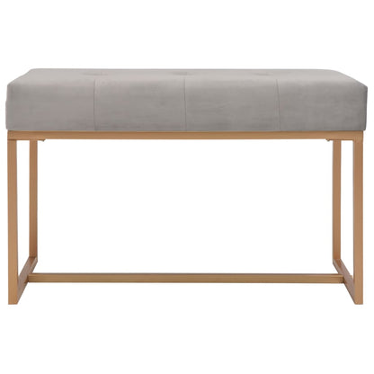 Panca 80 cm in Velluto Grigio | homemem39