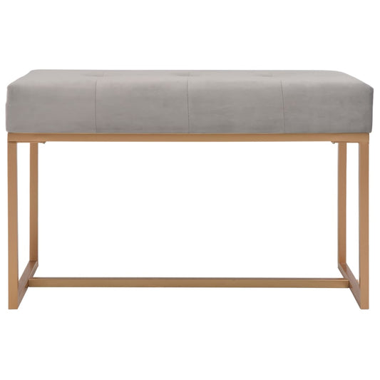 Panca 80 cm in Velluto Grigio - homemem39