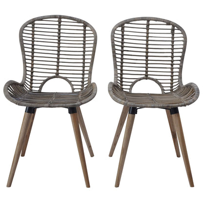 Sedie da Pranzo 6 pz Marroni in Rattan Naturale | homemem39