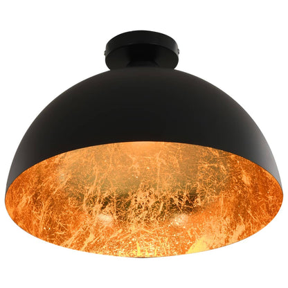 Lampadari 2 pz Nero e Oro Semi-Sferici E27 - homemem39