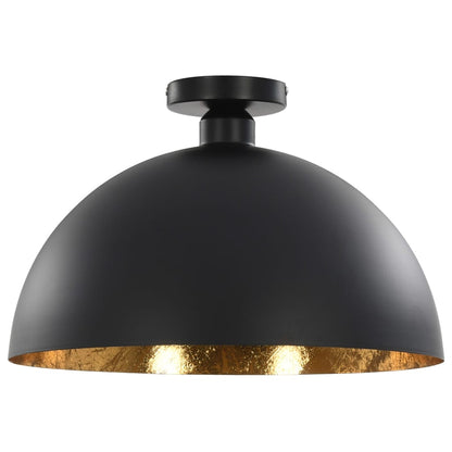 Lampadari 2 pz Nero e Oro Semi-Sferici E27 - homemem39