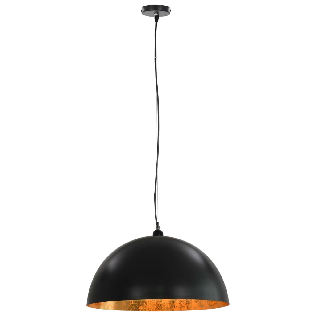 Lampadari 2 pz Nero e Oro Semi-Sferici 50 cm E27 - homemem39