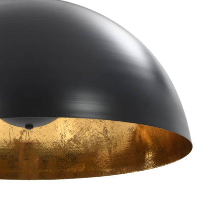 Lampadari 2 pz Nero e Oro Semi-Sferici 50 cm E27 - homemem39