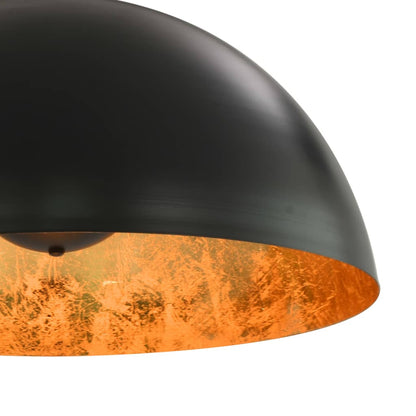 Lampadari 2 pz Nero e Oro Semi-Sferici 50 cm E27 - homemem39