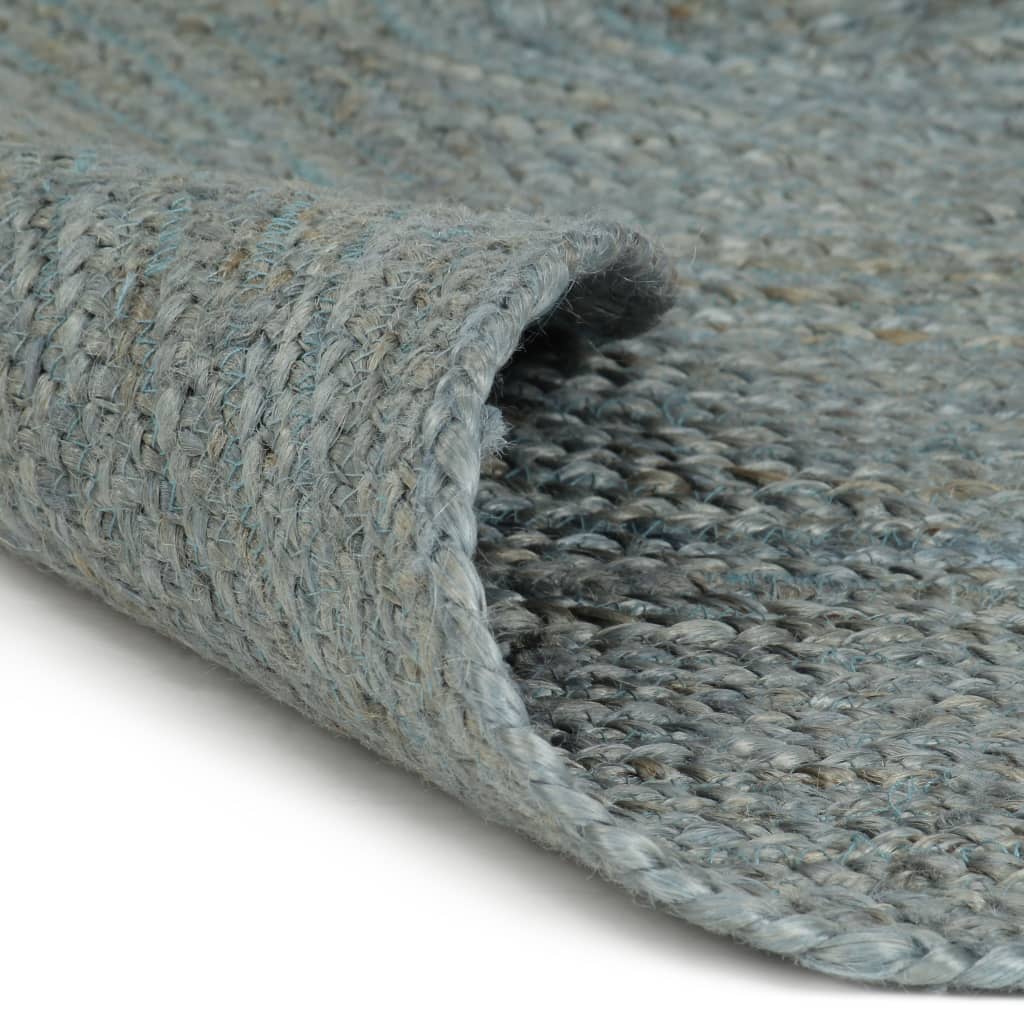 Tappeto Lavorato a Mano in Juta Rotondo 120 cm Verde Oliva - homemem39