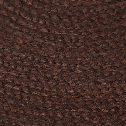 Tappeto Lavorato a Mano in Juta Rotondo 120 cm Marrone - homemem39