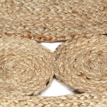 Tappeto Lavorato a Mano in Juta Intrecciata 120 cm - homemem39