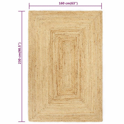 Tappeto Artigianale in Juta Naturale 160x230 cm - homemem39