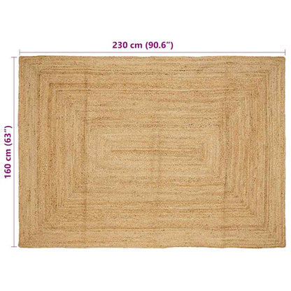Tappeto Artigianale in Juta Naturale 160x230 cm - homemem39