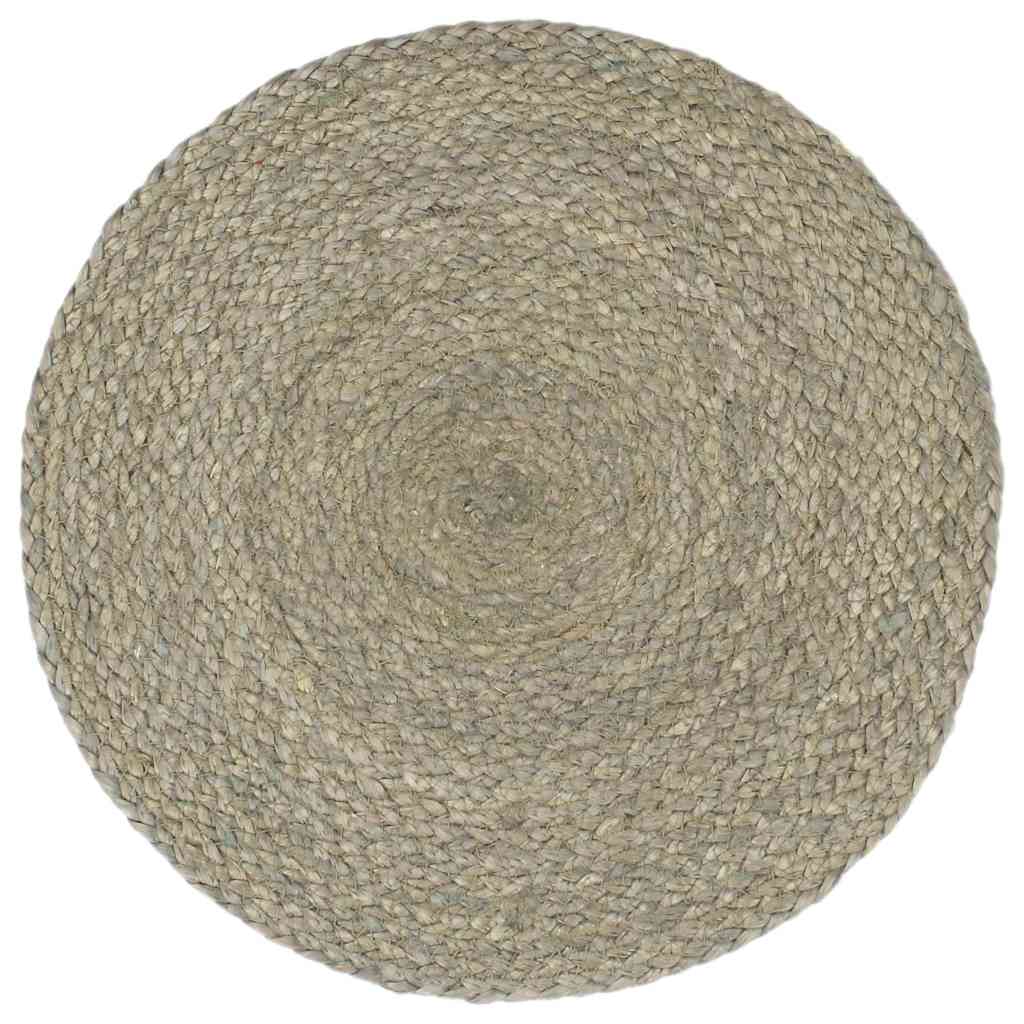 Tovagliette 4 pz Grigio Neutro 38 cm Rotonde in Juta | homemem39