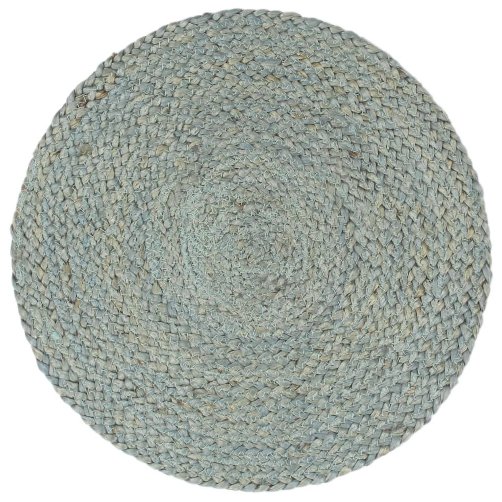 Tovagliette 6 pz Verde Oliva Neutro 38 cm Rotonde in Juta | homemem39