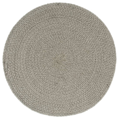 Tovagliette 4 pz Grigio Neutro 38cm Rotonde in Cotone | homemem39