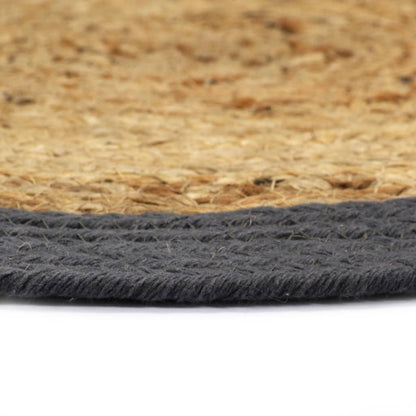 Tovagliette 6 pz Naturale e Antracite 38 cm in Juta e Cotone | homemem39