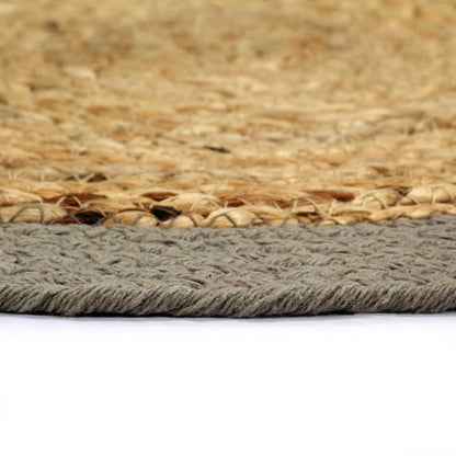Tovagliette 4 pz Naturale e Grigio 38 cm in Juta e Cotone | homemem39