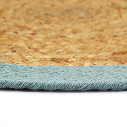 Tovagliette 6 pz Naturale e Verde 38 cm in Juta e Cotone | homemem39