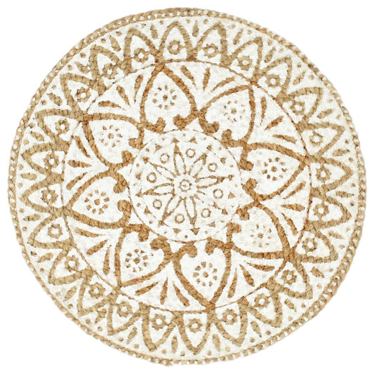 Tovagliette 4 pz Bianche 38cm Rotonde in Juta - homemem39