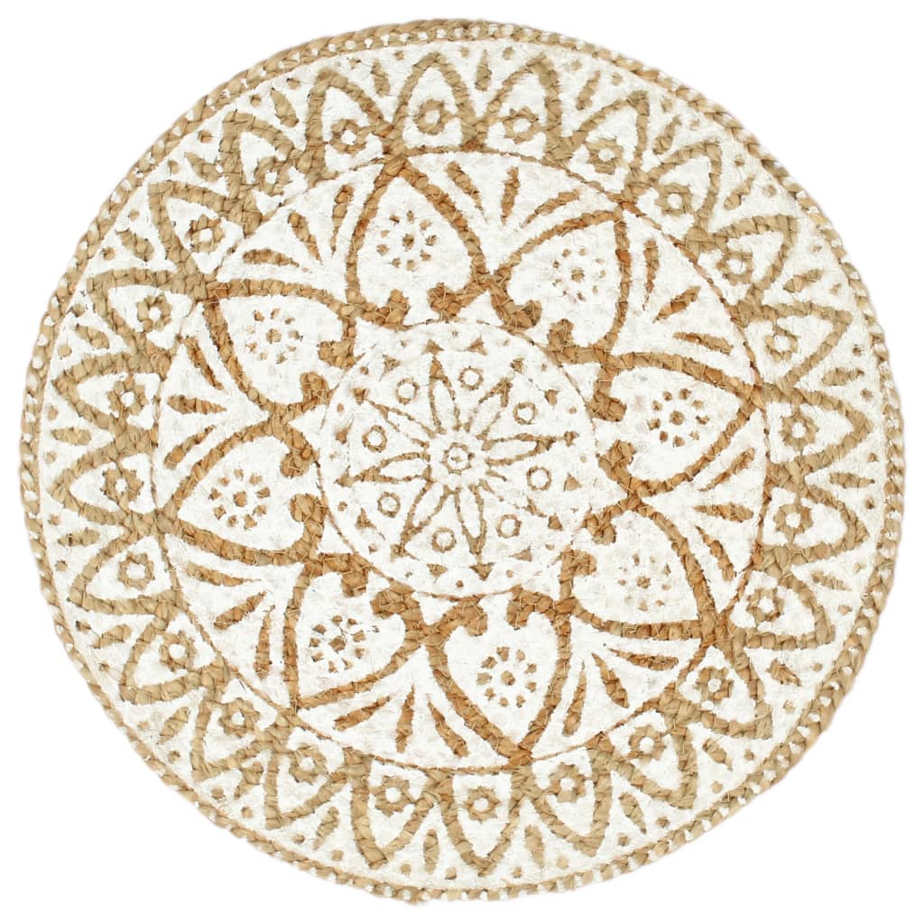 Tovagliette 6 pz Bianche 38cm Rotonde in Juta