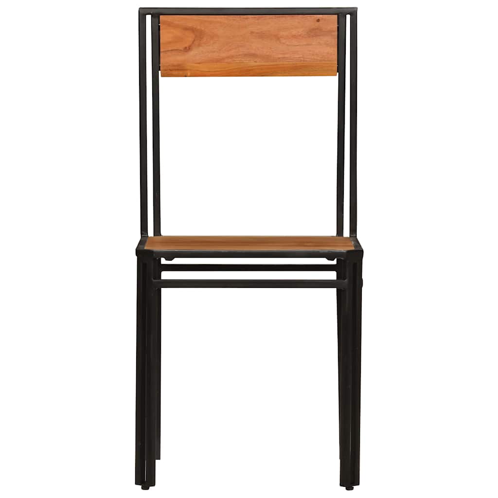 Sedie da Pranzo 4 pz in Legno Massello di Acacia | homemem39