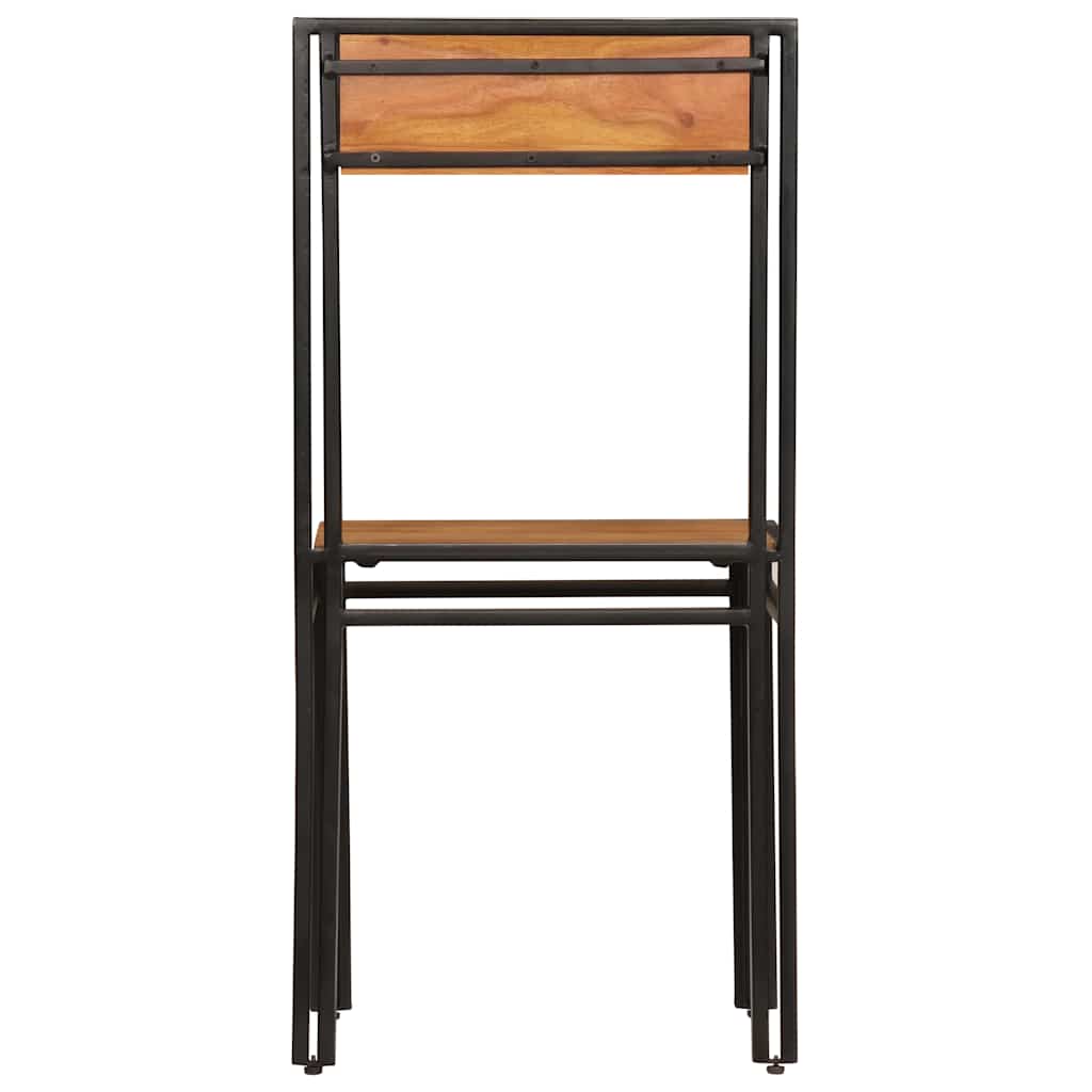Sedie da Pranzo 4 pz in Legno Massello di Acacia | homemem39